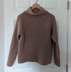 Madewell Tan Wide Turtleneck Sweater